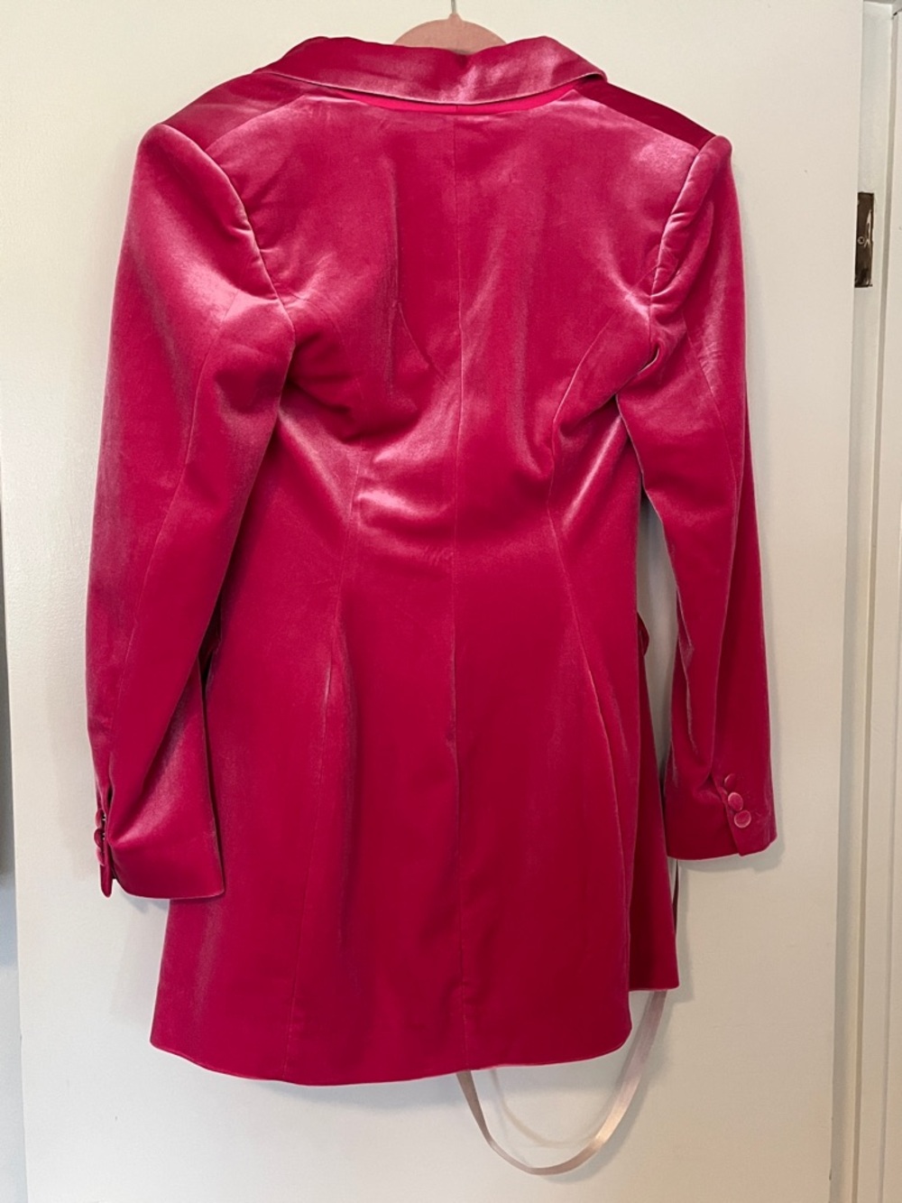 House of CB Hot Pink Cristalle Double-Breasted Blazer Dress - Picture 8 of 9